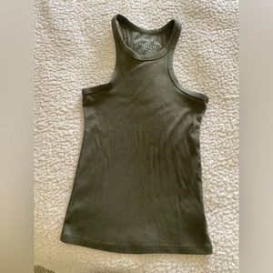 Olive green tank top, size small